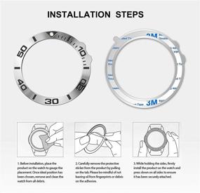 img 2 attached to 🔒 Байхуи Кольцо-обод из нержавеющей стали совместимо с Garmin Fenix 5X Plus - наклейка-накладка на кольцо-обод для защиты от царапин и столкновений - идеальный аксессуар для часов Garmin (Серебро - не совместимо с Fenix 5 / 5X)