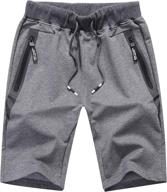 👖 gunlire boys' clothing: comfortable casual drawstring elastic shorts with pockets logo