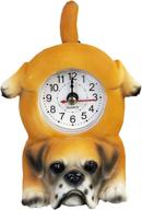 puppy clock table wagging bulldog logo