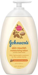 img 4 attached to 👶 Johnson's Skin Nourish Moisturizing Baby Lotion - Shea & Cocoa Butter Scent, Gentle & Lightweight Body Lotion for Dry Skin - Whole Family, Hypoallergenic, Dye-Free - 16.9 fl. oz