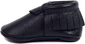 img 2 attached to 👞 Boys' Soft Leather Moccasins Shoes: Ideal Slippers for Absolute Comfort and Style