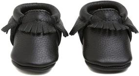 img 1 attached to 👞 Boys' Soft Leather Moccasins Shoes: Ideal Slippers for Absolute Comfort and Style