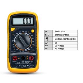 img 2 attached to Wintact DMM Meter - Digital Multimeter with Amp, Ohm, Volt, Diode, Continuity, Transistor Test, AC/DC Voltage, AC Current & Resistance Tester Backlit (Dual Fused for Anti-Burn)