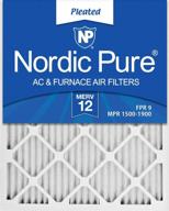 nordic pure pleated air filter 18x30x1 - merv 12 - 6 pack logo