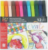 enhance your creativity with sakura xbr-12sa 12-piece koi assorted coloring brush pen set logo