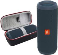 🔊 переносная беспроводная колонка jbl flip 5 с bluetooth - синяя | защитный кейс boomph hardshell, водозащищенность ipx7 логотип