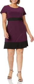 img 2 attached to 👗 Colorblock Dresses for Women: Star Vixen Women's Plus Size Clothing