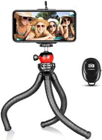 img 4 attached to Versatile Phone Tripod with Wireless Remote: Flexible, Portable, and Adjustable for iPhone and Android Camera Photography