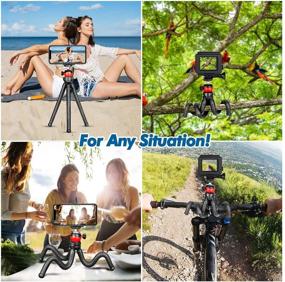 img 1 attached to Versatile Phone Tripod with Wireless Remote: Flexible, Portable, and Adjustable for iPhone and Android Camera Photography