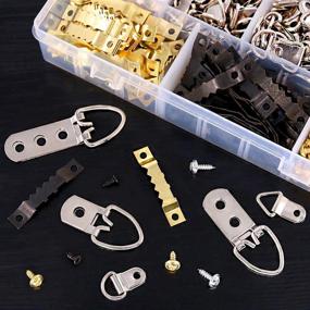 img 1 attached to Swpeet 415Pcs Picture Hangers Kit: Heavy Duty Assorted Hanging Solutions with Screws - 7 Models in Transparent Box