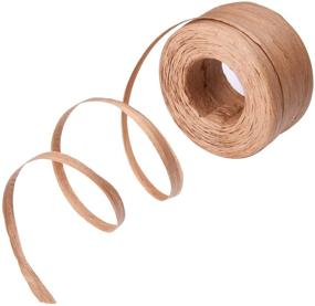 img 4 attached to 🎀 100 Yard Roll of Outus Raffia Paper Craft Ribbon, 1/4 Inch Width