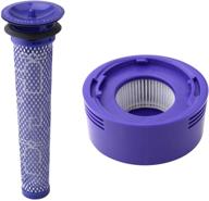 🔍 hechuang filters kit for dyson v7, v8 animal and absolute cordless vacuum, replacement parts dy-96566101 and post-filter dy-96747801 - enhanced seo logo