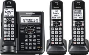 img 3 attached to Беспроводная телефонная система Panasonic KX-TGF543B - 3 трубки, автоответчик, шумоподавление, блокировка вызовов, голосовое оповещение о вызове, внутреннее голосовое оповещение - Черный