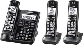 img 4 attached to Panasonic KX-TGF543B Cordless Phone System - 3 Handsets, Answering Machine, Noise Reduction, Call Blocking, Talking Caller ID, Intercom Voice Paging - Black