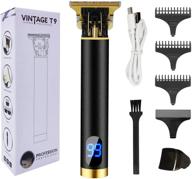 wisehill hair clippers for men: professional trimmer, t-blade edgers, zero gap liners, cordless & rechargeable with led display - perfect christmas gifts logo