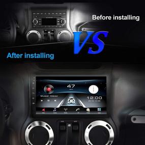 img 3 attached to 🚗 Автомагнитола на Android 10.0 с функцией Carplay для Jeep Wrangler 2011-2014, 10,1-дюймовый IPS сенсорный экран, Bluetooth/WiFi, камера заднего вида.