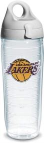 img 4 attached to 🏀 Tervis 24oz NBA Los Angeles Lakers Insulated Tumbler - Made in USA, Double Walled, Cold & Hot Drinks, Gray Lid