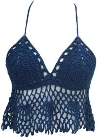 img 4 attached to 👙 Women's Clothing: Handcrafted Crochet Halter Bikini Swimsuit