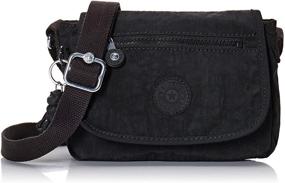 img 4 attached to 👜 Kipling Women's Sabian Mini Crossbody Bag, Lightweight Everyday Nylon Purse, Black Noir Shoulder Bag