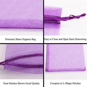 img 1 attached to 🎁 SumDirect 110Pcs 4x6 Inches Sheer Drawstring Organza Pouches in Mixed Colors for Jewelry, Wedding, Party, Christmas Gifts