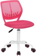 🪑 comfortable pink swivel desk chair for kids and teens - greenforest armless adjustable computer office chair logo