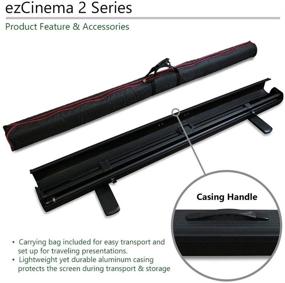 img 1 attached to Elite Screens ezCinema 2 84-Inch Projector Screen: Portable & Scissor Backed, Perfect for Home Theater, Office or Classroom Projection - Includes Carrying Bag & 2-Year Warranty