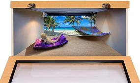 img 3 attached to 🌴 Carolina Custom Cages Tropical Reptile Habitat Background with Palm Trees, 15.75 x 36 inches