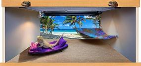 img 2 attached to 🌴 Carolina Custom Cages Tropical Reptile Habitat Background with Palm Trees, 15.75 x 36 inches