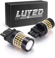 super bright luyed led bulbs with projector: 2 x 900 lumens, 78-ex chipsets for turn signal, amber - 3056, 3156, 3057, 3157 logo