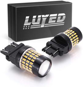 img 4 attached to Super Bright LUYED LED Bulbs with Projector: 2 X 900 Lumens, 78-EX Chipsets for Turn Signal, Amber - 3056, 3156, 3057, 3157