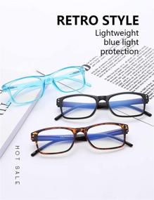 img 3 attached to Pack of 5 Blue Light Blocking Reading Glasses with Spring Hinges for Women and Men - Anti-UV Ray Readers (Assorted Colors, 1.75X)