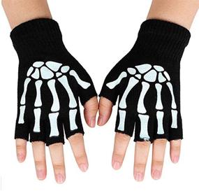 img 3 attached to 🎃 Halloween Boys' Accessories: Skeleton Glove Beanie with Holes