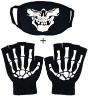 🎃 halloween boys' accessories: skeleton glove beanie with holes logo
