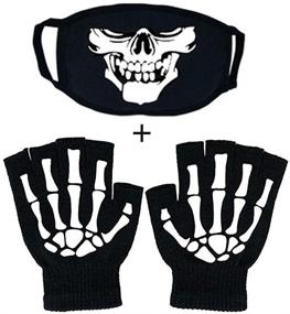 img 4 attached to 🎃 Halloween Boys' Accessories: Skeleton Glove Beanie with Holes