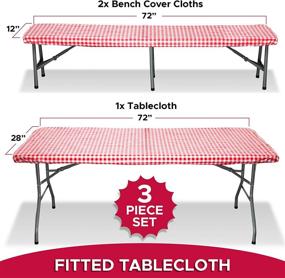 img 3 attached to 🏕️ Elastic Fitted Camping Picnic Tablecloth