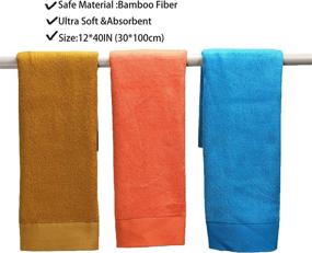 img 3 attached to Towels Bamboo Workout Absorbent Drying