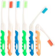 🦷 6-pack folding travel toothbrush - portable & compact size, medium bristles - ideal for camping, hiking, adults, kids & more! logo