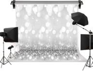 📸 glitter silver photography studio backdrops - kackool 7ftx5ft ideal for baby birthdays, parties, and weddings logo