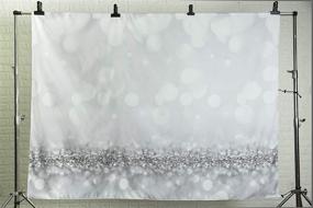 img 3 attached to 📸 Glitter Silver Photography Studio Backdrops - Kackool 7ftx5ft Ideal for Baby Birthdays, Parties, and Weddings