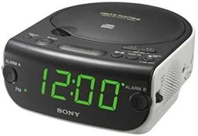 img 1 attached to 📻 Стерео-радио с часами Sony ICF-CD814 AM/FM с CD-плеером, белое (производитель прекратил выпуск) - компактное и функциональное аудио-устройство.