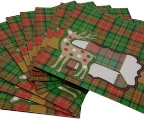 img 1 attached to Delightful Christmas Cookie Gift Boxes: Green and Red Plaid, 8 Inch Rectangle (Set of 12) – Ideal for Holiday Gift Giving and Party Favors!