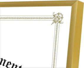 img 1 attached to 🖼️ Golden State Art, Metal Wall/Table-Top Photo Frame Collection, Aluminum Picture Frame with Real Glass (Gold, 8.5x11 Frame)