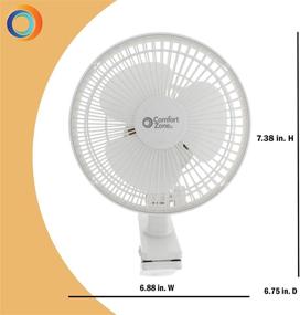 img 3 attached to 🌬️ Stay Cool and Comfortable Anywhere with Comfort Zone CZ6C 6-inch Quiet Portable Indoor 2-Speed Desk Fan (2pk)