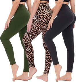 img 4 attached to GAYHAY Pack Waisted Leggings Women Outdoor Recreation and Outdoor Clothing
