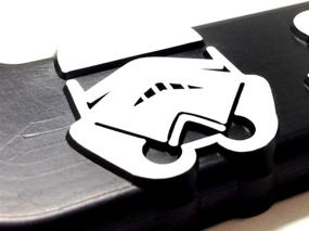 img 2 attached to 🌟 Номерные рамки Star Wars Storm Troopers: Персонализированное автомобильное оборудование с объемными буквами, черными и белыми надписями