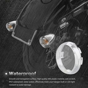 img 1 attached to 🔦 NTHREEAUTO 4PCS Clear Bullet Turn Signals Lens Cover for Enhanced Visibility on Harley Sportster Dyna Road King Street Glide Softail Fatboy