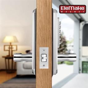 img 1 attached to 🔒 Enhanced Security Keyless Door Lock - Mechanical Lock with Digital Code, Advanced Keypad Entry, Combination Door Handle - Push Button Design, Durable Stainless Steel 304 - No Deadbolt, Requires Additional Hole Drilling