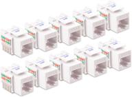 🔌 cable matters 10-pack of ul listed white rj45 keystone jacks for improved seo logo