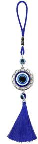 img 4 attached to 🧿 Lucky Evil Eye Car Hanging Ornament - Blue, White, and Black Resin Beads Charm Pendant - Rear View Mirror Accessories - Tassel Charms for Walls, Bags - Gift for Men, Women - LUCKBOOSTIUM