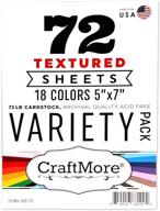 🎨 craftmore textured variety pack: 72 sheets of 5x7 inch creative bliss logo